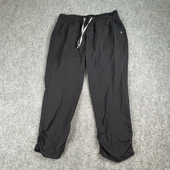 Happy Camper Torrid‎ Jogger Pants Womens 00 US 10 Black Crop Athleisure Gorpcore - Picture 1 of 16